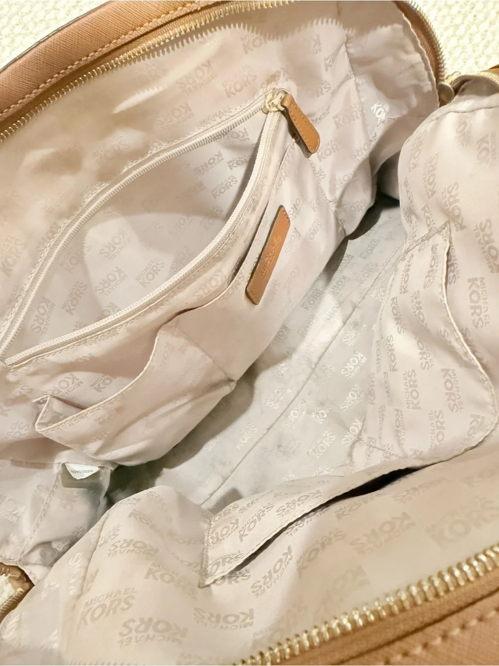 Michael Kors Cognac Leather Dome Satchel